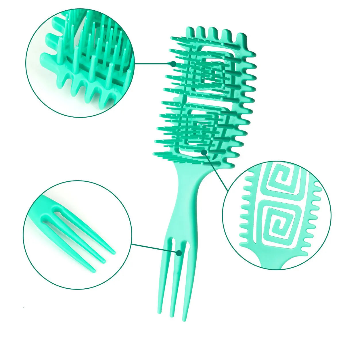 Curly Hair Detangling Brush with Scalp Massage