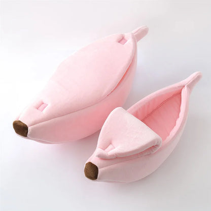 Funny Banana Pet Bed House for Cats & Small Dogs