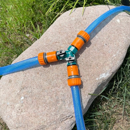 2-Way Garden Hose Splitter with Shut-Off Valve