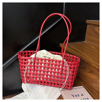Handwoven Straw Tote Shoulder Bag