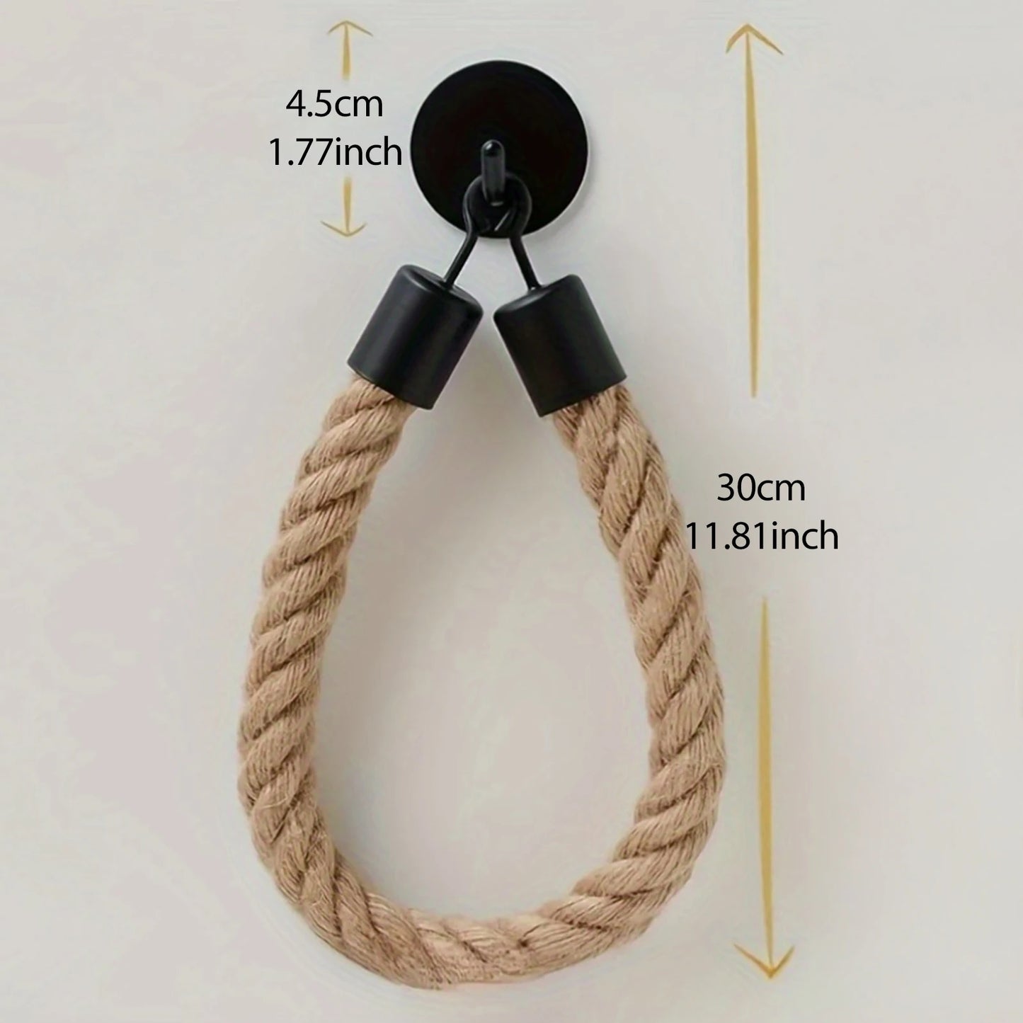Retro Rope Paper Towel & Toilet Roll Holder