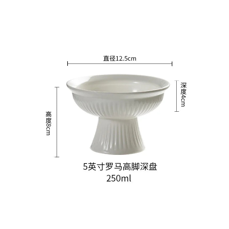 Ceramic Pedestal Serving Bowl