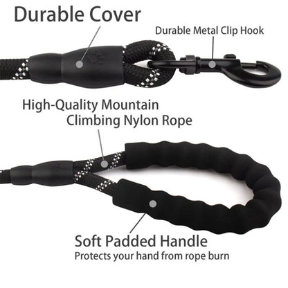 Reflective Heavy Duty Dog Leash with Padded Handle