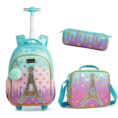 Girls’ Trolley School Backpack Set