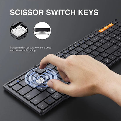 Foldable Bluetooth Keyboard with Numeric Keypad