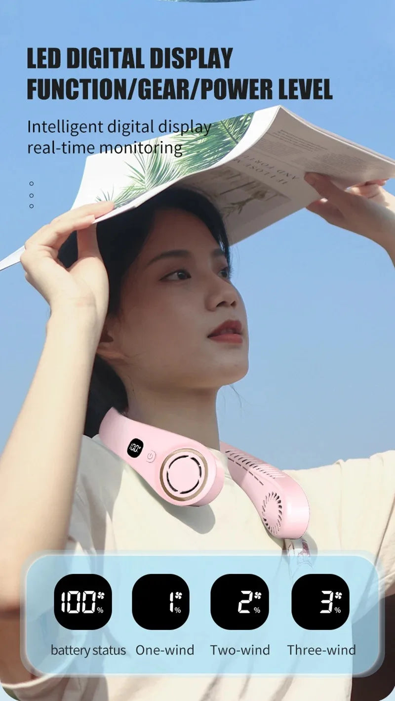 Mini Bladeless Rechargeable Neck Fan