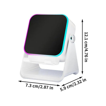Folding Phone Holder with Wireless Speaker & LED Light