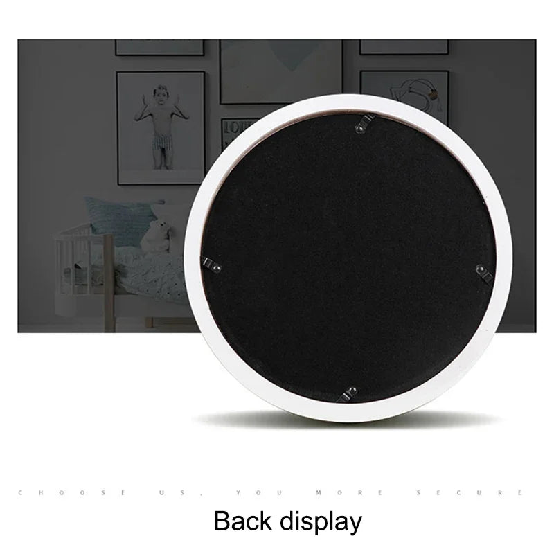 Round Wooden Wall Hanging Photo Frame