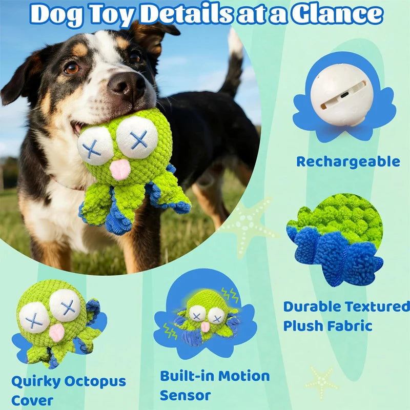 Rechargeable Interactive Octopus Moving Dog Toy