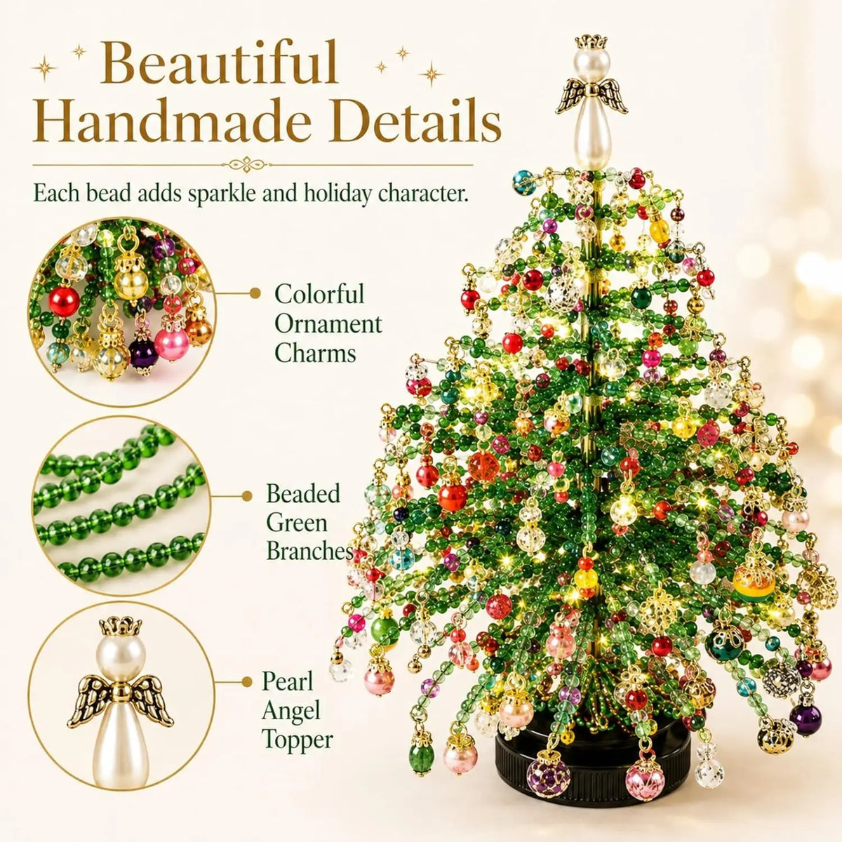 DIY Crystal-Style Beaded Christmas Tree Kit