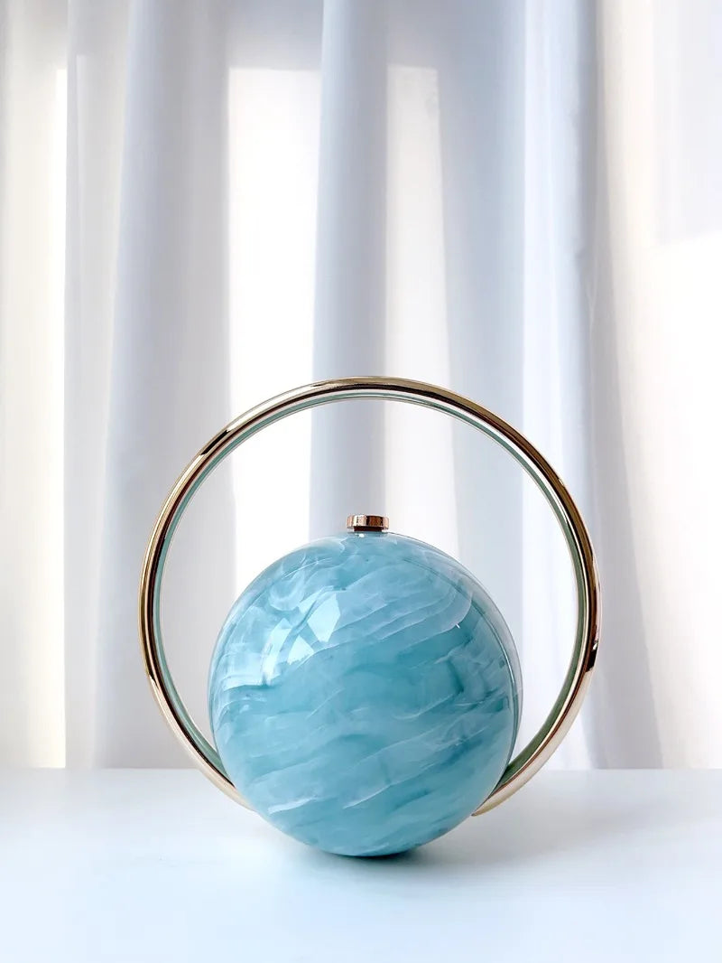 Marble Sphere Evening Clutch Bag