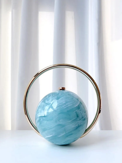 Marble Sphere Evening Clutch Bag