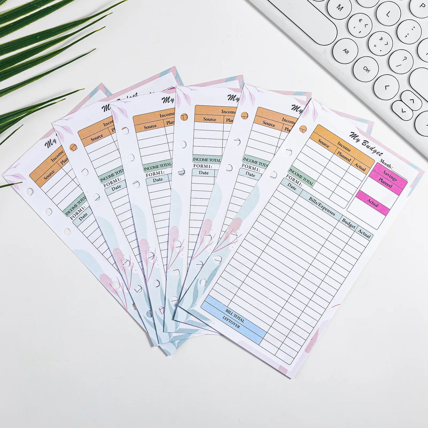Colourful A6 Loose Leaf Organiser Inserts