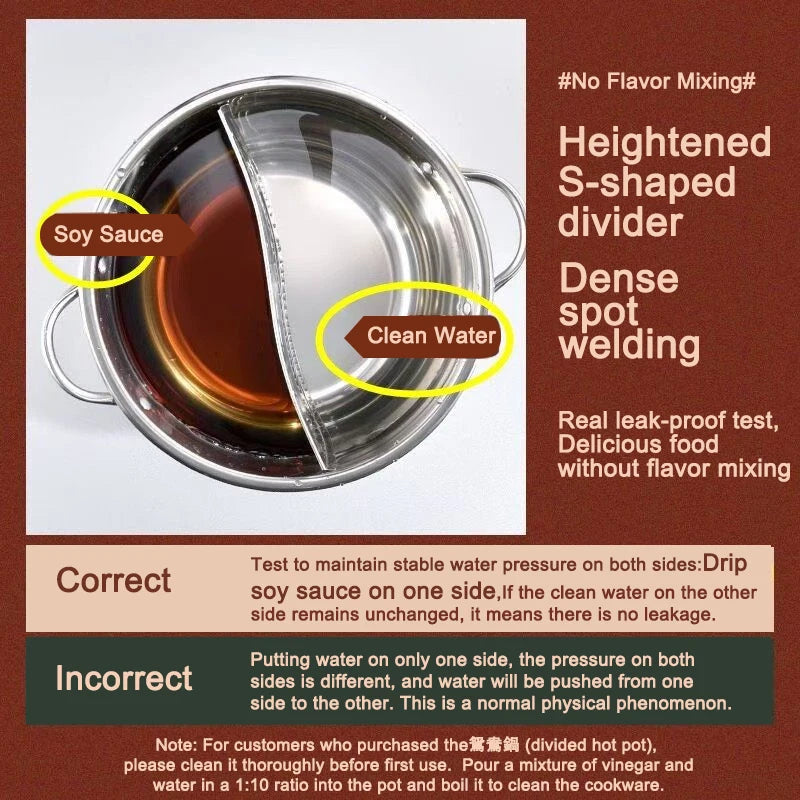 Stainless Steel Twin Divided Hot Pot
