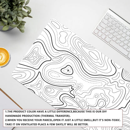 Extended Geometric Gaming Mouse Pad with Non-Slip Base