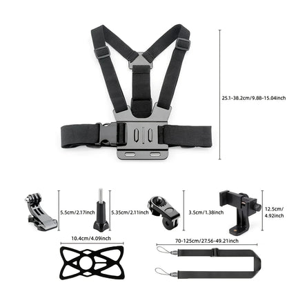 Adjustable Chest Mount for Action Cameras & Phones