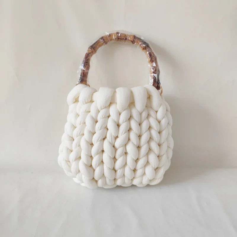 Chunky Knit Bucket Handbag