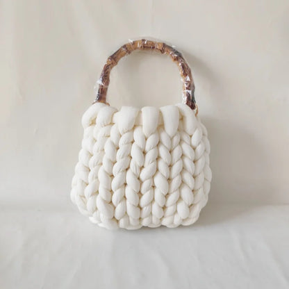 Chunky Knit Bucket Handbag