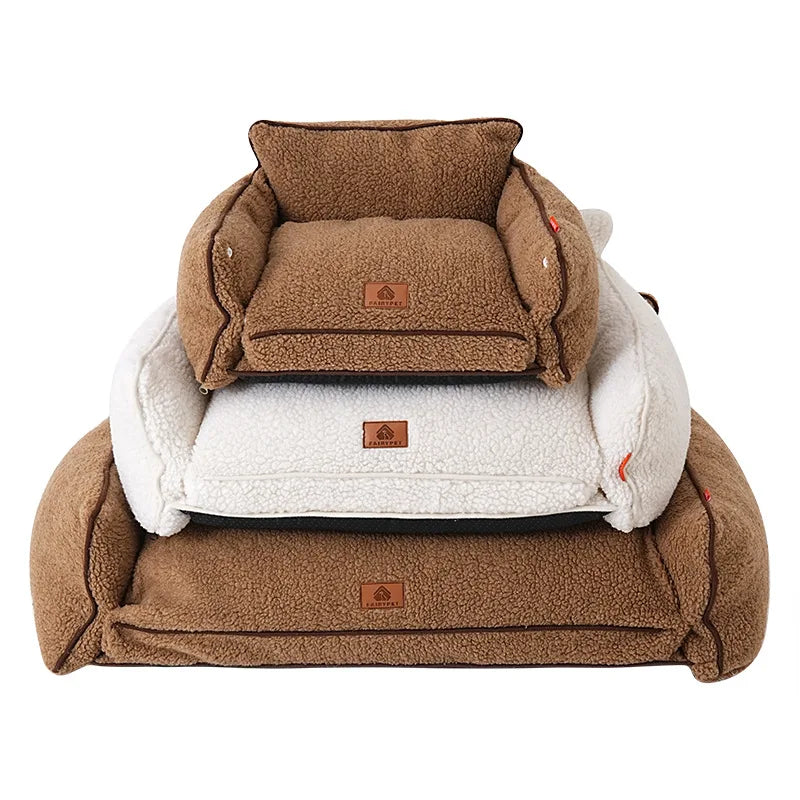 All-Season Plush Pet Sofa Bed for Dogs & Cats
