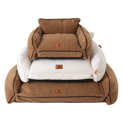 All-Season Plush Pet Sofa Bed for Dogs & Cats