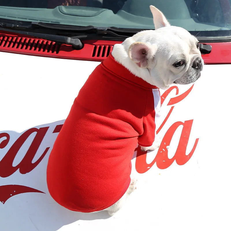 Baseball Dog Jacket – Winter Pet Hoodie for Small Dogs