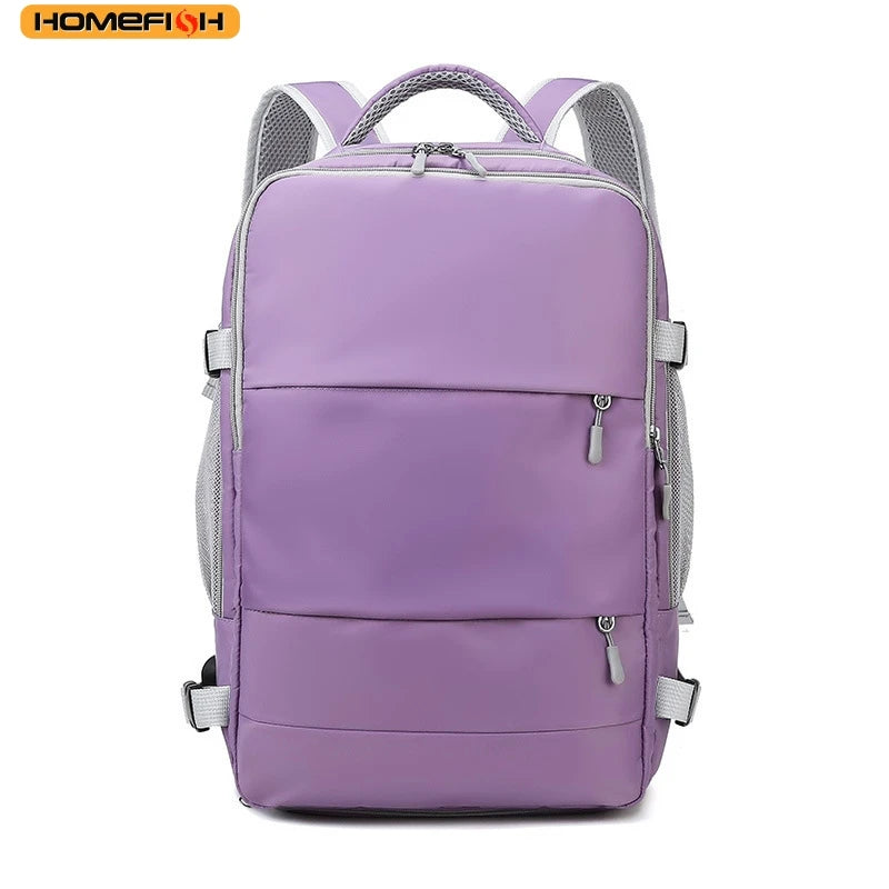 Waterproof Laptop Backpack with USB Charging Port & Luggage Strap