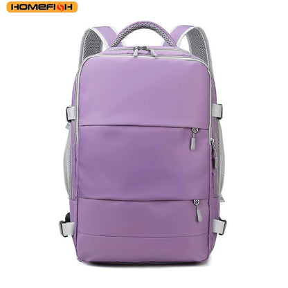 Waterproof Laptop Backpack with USB Charging Port & Luggage Strap