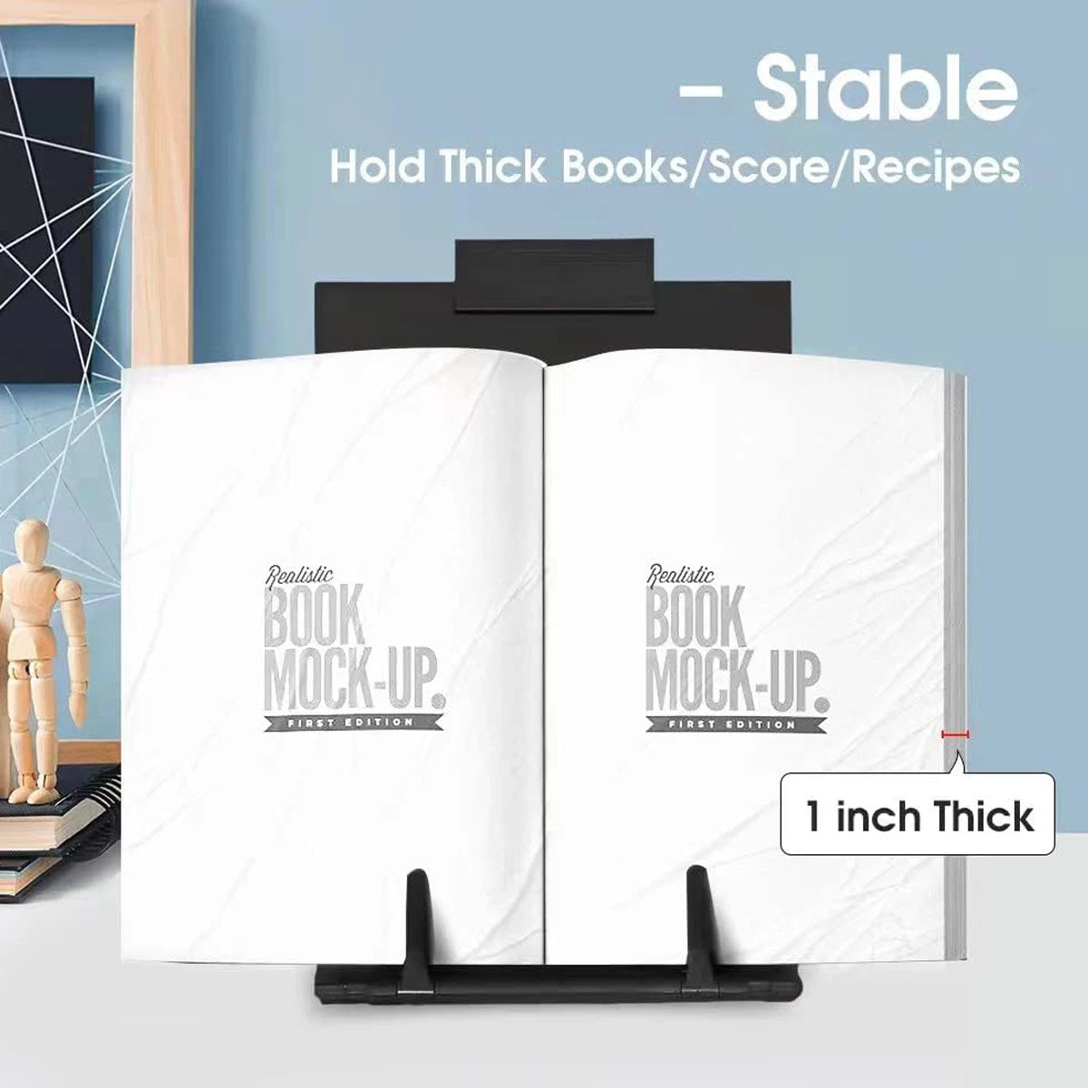 Desktop Document Holder Stand – Adjustable Metal File Organizer