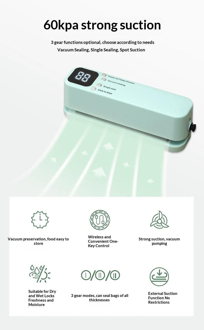 Rechargeable Portable Food Bag Sealing Machine