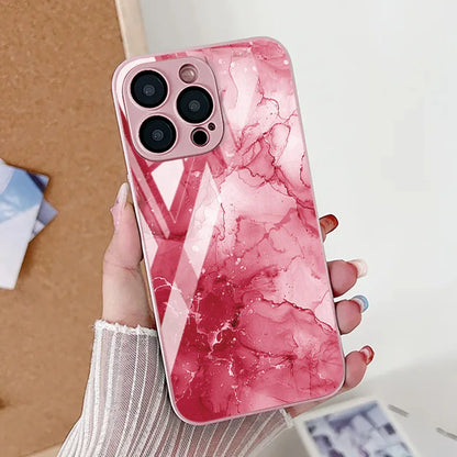 iPhone Case Marble Silicone Red