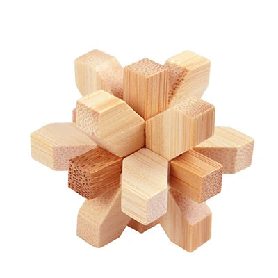 Wooden Kong Ming & Lu Ban Lock 3D Brain Teaser Puzzle