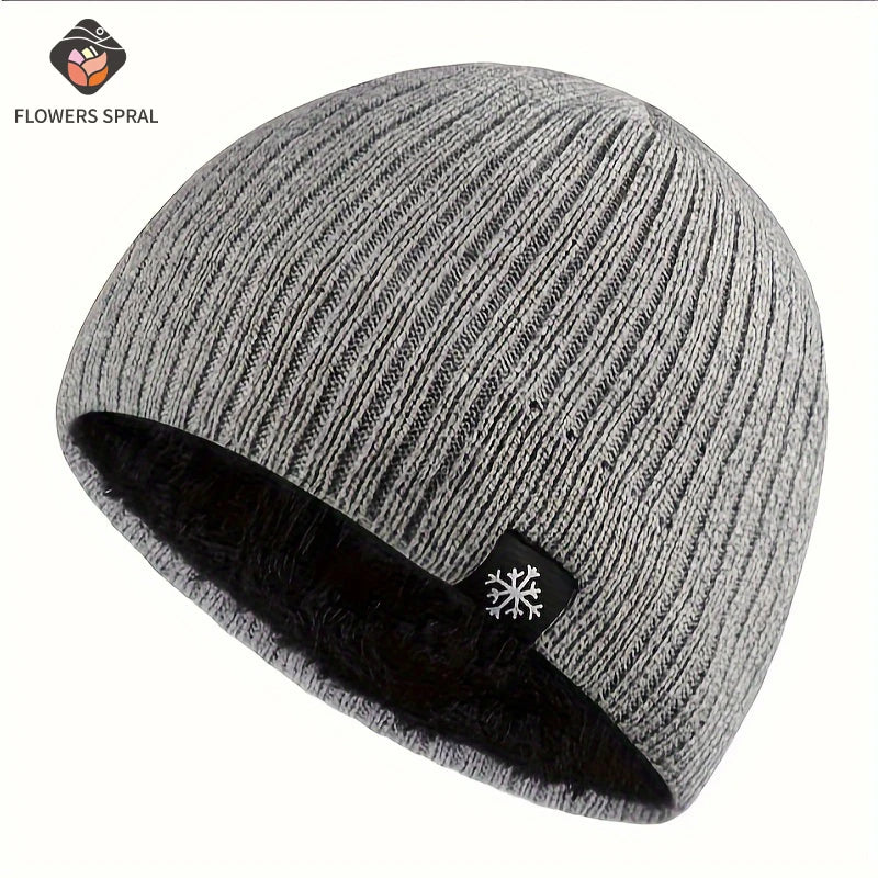 Unisex Wool Blend Winter Knitted Beanie