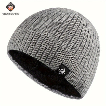 Unisex Wool Blend Winter Knitted Beanie