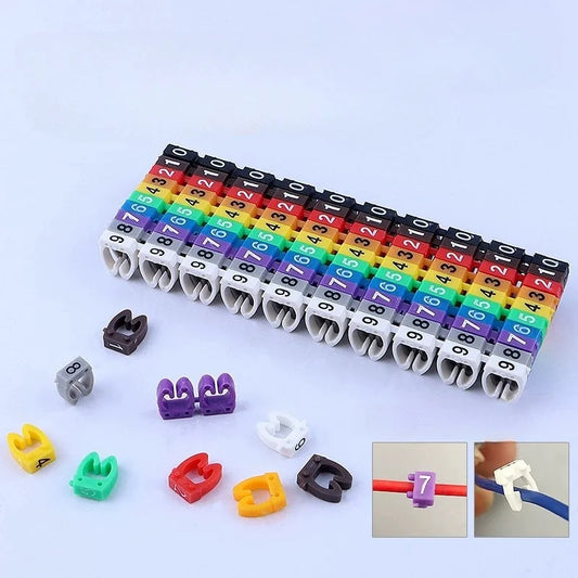Colourful M-Type Cable Wire Marker Labels