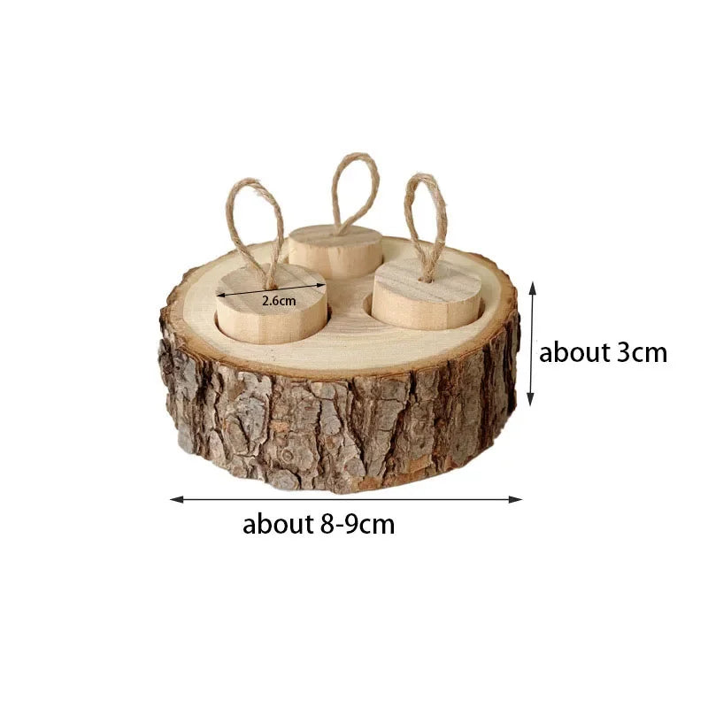 Wooden Hamster Foraging Toy & Chew Snack Box