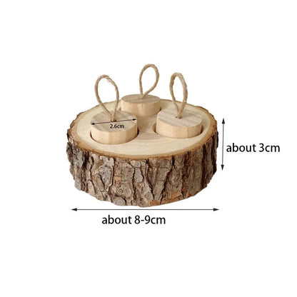 Wooden Hamster Foraging Toy & Chew Snack Box