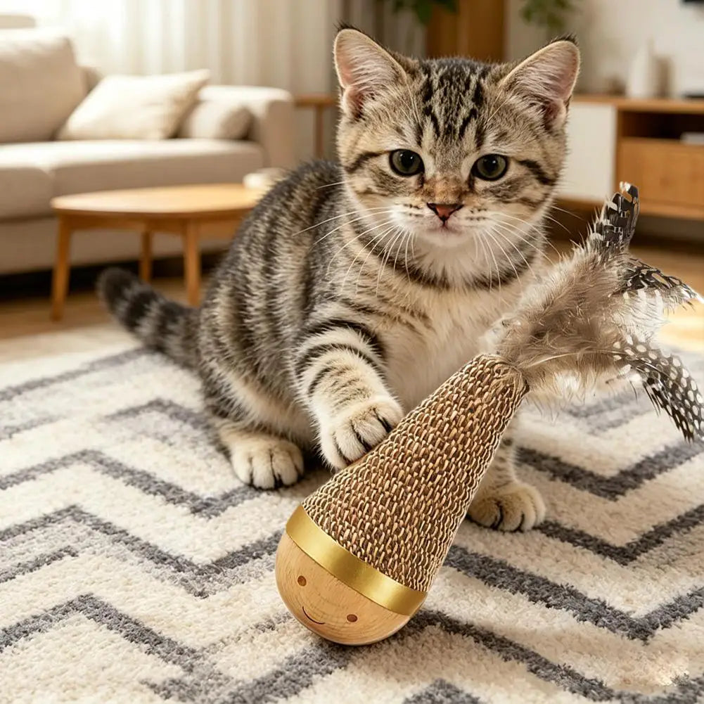 Feather Tumbler Interactive Cat Toy