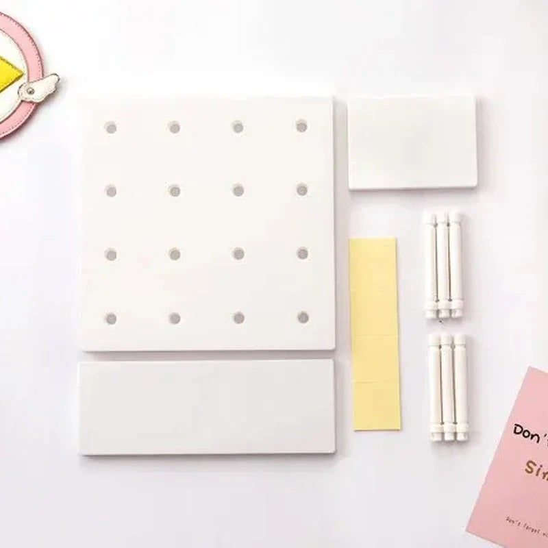 Wall-Mounted Pegboard Storage Shelf