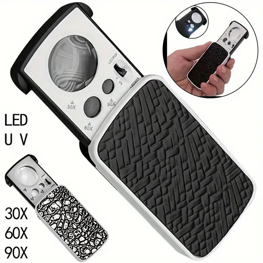 LED UV Jewelry Magnifier Loupe