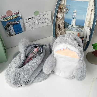 Plush Shark Pencil Case