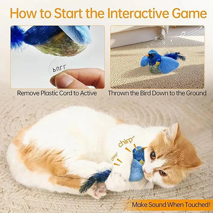 Interactive Chirping Bird Cat Toy
