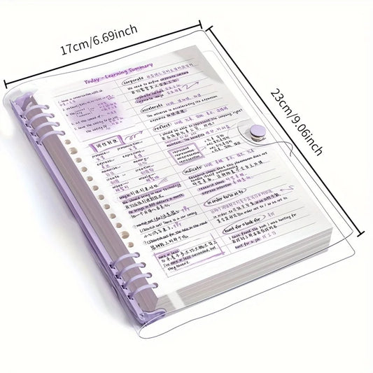 A5 Transparent PVC Binder Notebook