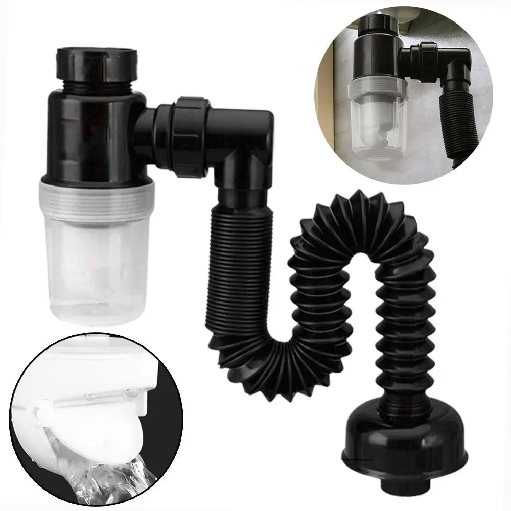 Universal Flexible Sink Drain Pipe with Deodorising Trap