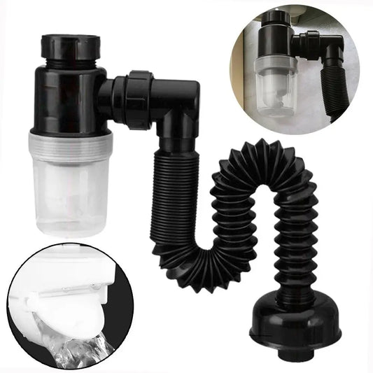 Universal Flexible Sink Drain Pipe with Deodorising Trap