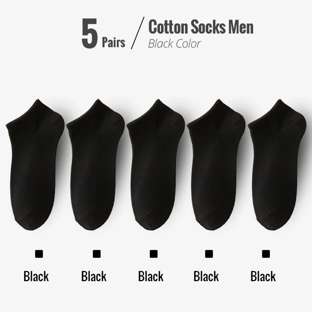 Men’s 95% Combed Cotton Dress Socks 5 Pairs