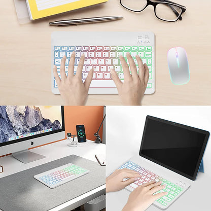 Backlit Bluetooth Keyboard & Mouse Set