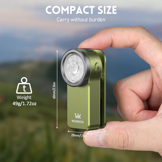 Wurkkos HD03 USB-C Rechargeable EDC Flashlight