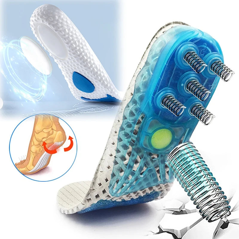 X.Z.MOONLIGH Silicone Memory Foam Sports Insoles