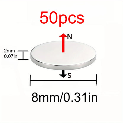 8×2mm Neodymium Disc Magnets