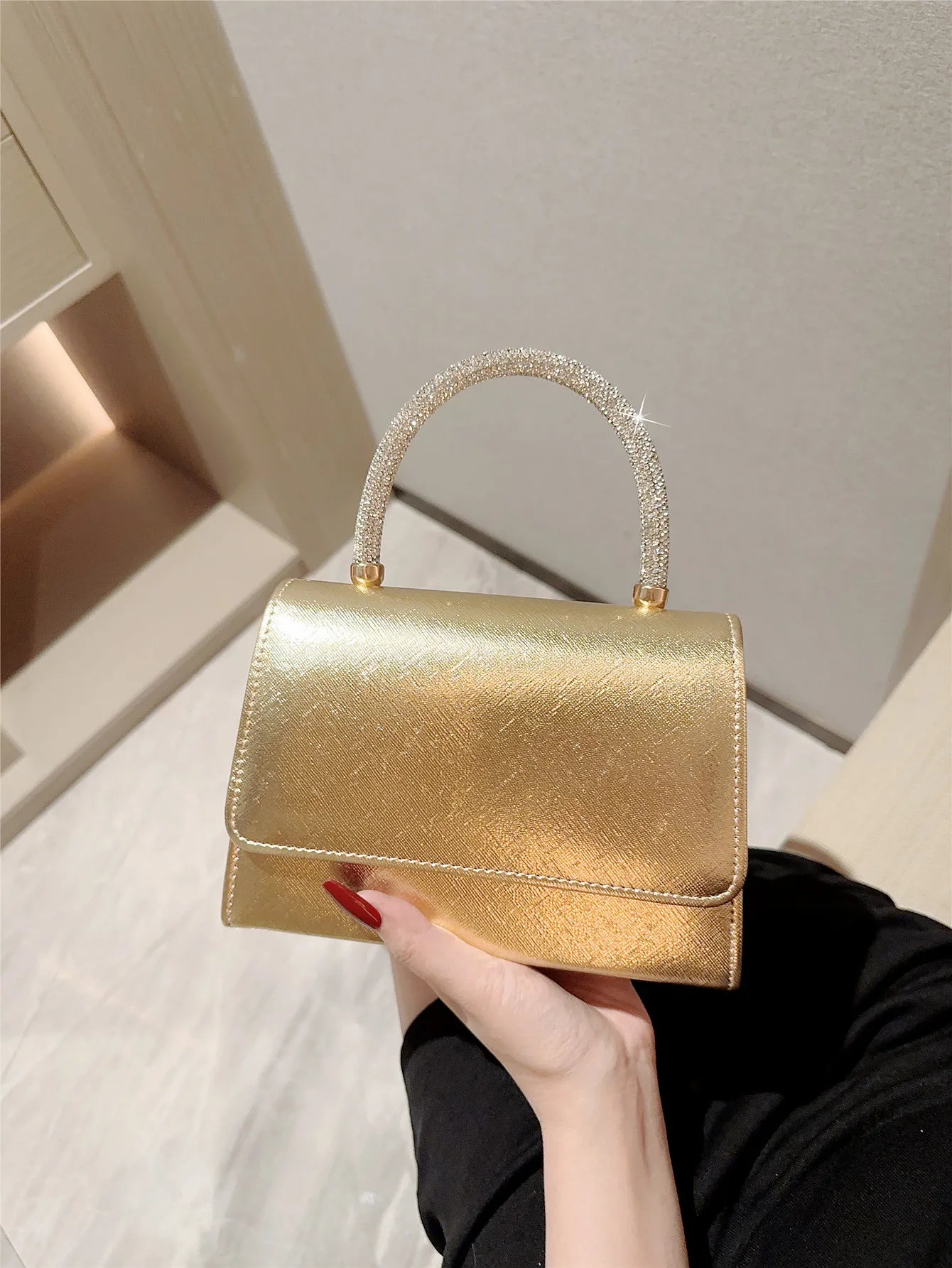 Gold Minaudière Evening Bag
